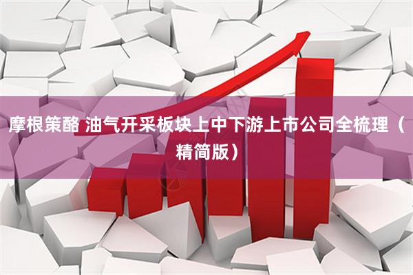 摩根策酪 油气开采板块上中下游上市公司全梳理（精简版）