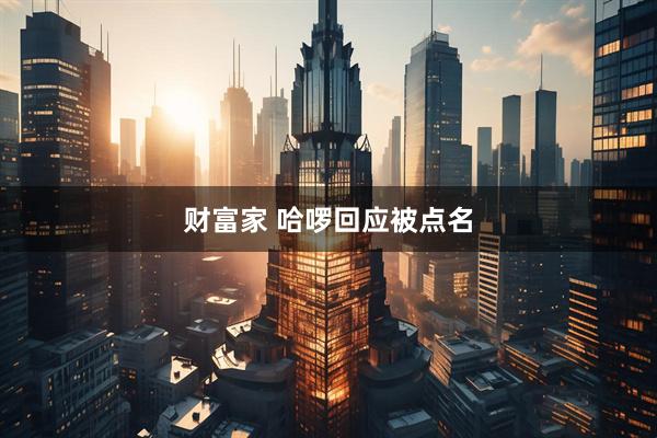 财富家 哈啰回应被点名