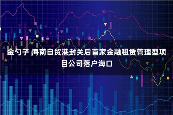 金勺子 海南自贸港封关后首家金融租赁管理型项目公司落户海口