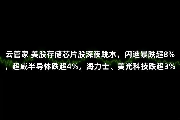 云管家 美股存储芯片股深夜跳水，闪迪暴跌超8%，超威半导体跌超4%，海力士、美光科技跌超3%