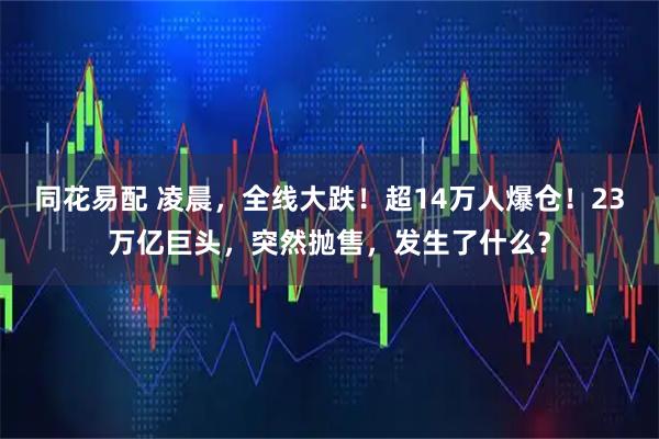 同花易配 凌晨，全线大跌！超14万人爆仓！23万亿巨头，突然抛售，发生了什么？